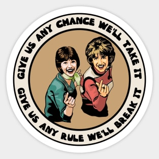 Laverne and Shirley Sticker